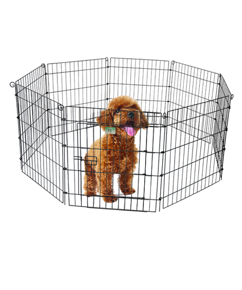 寵物鋼絲圍欄 YD008S（8片）黑塑